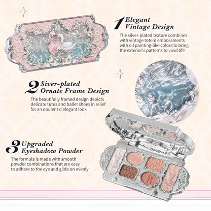 Flower Knows Swan Ballet 6-Color Eyeshadow Palette