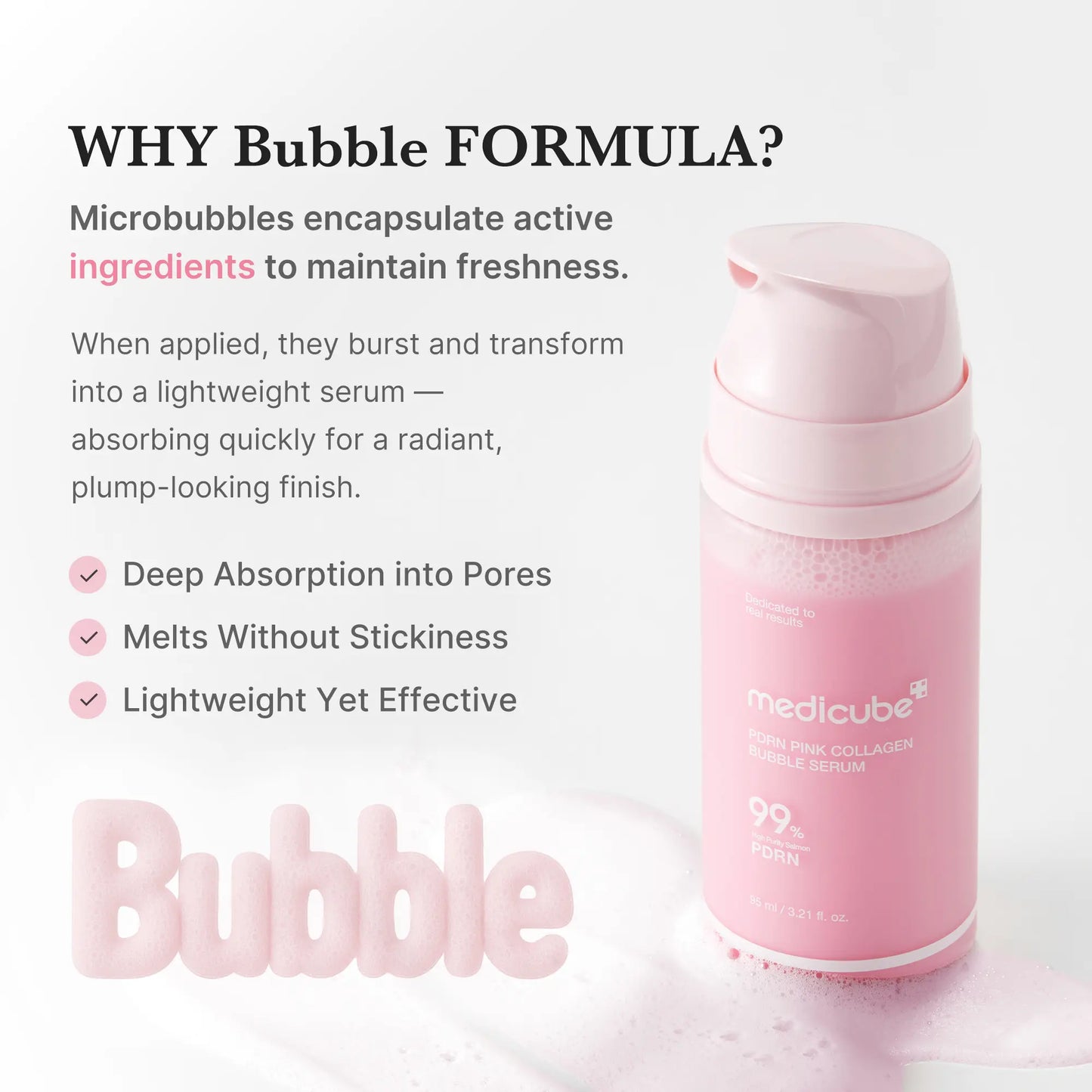 [NEW] [medicube] PDRN Pink Collagen Bubble Serum
